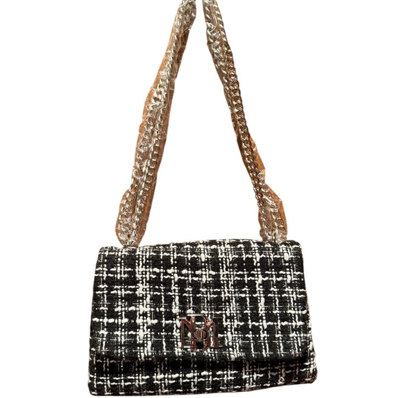 Badgley Mischka Bouclé Tweed Shoulder Bag - Picture 5 of 12